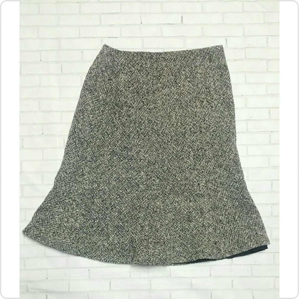 Gap Womens Flare Skirt Sz 2 Tweed Wool Blend